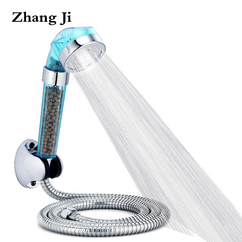 

Newest Water Therapy SPA Shower Head Water Saving Detachable Anion Filter Softener Shower Head Set Holder And Hose ZJ109