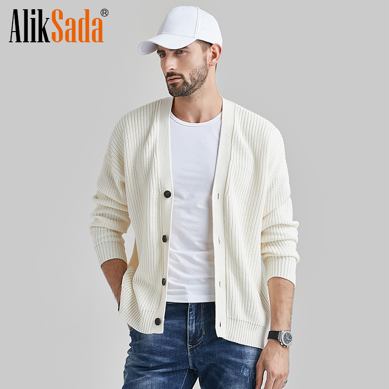 Aliksada Men 2020 Autumn Winter New Casual Classic Cotton V-Neck Cardigan Sweater Coat Men Fashion Solid Color Warm Sweaters, White
Aliksada Men 2020 Autumn Winter New Casual Classic Cotton V-Neck Cardigan Sweater Coat Men Fashion Solid Color Warm Sweaters, White