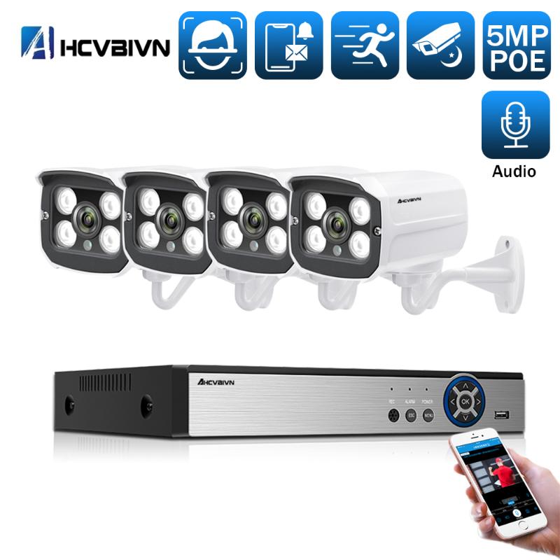 H.265 4CH 5MP POE Security Camera System Kit 4PCS 5MP HD POE IP Camera Outdoor Waterproof CCTV Video Surveillance Audio NVR 2TB
H.265 4CH 5MP POE Security Camera System Kit 4PCS 5MP HD POE IP Camera Outdoor Waterproof CCTV Video Surveillance Audio NVR 2TB