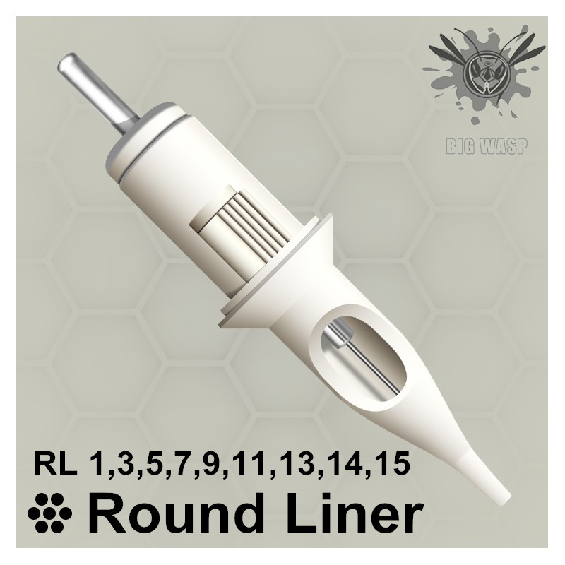 BIGWASP Standard Tattoo Needle Cartridges - Round Liners 1/3/5/7/9/11/13/14/15RL CX200808