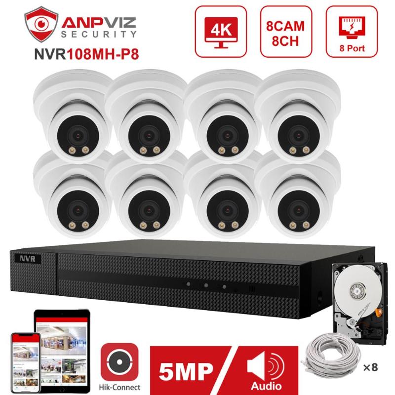 Hikvision OEM 8CH 4K NVR 4/6/8pcs 5MP ColorVu IP Camera POE IP Security System Kit Camera Indoor/Outdoor Color Night Vision
Hikvision OEM 8CH 4K NVR 4/6/8pcs 5MP ColorVu IP Camera POE IP Security System Kit Camera Indoor/Outdoor Color Night Vision