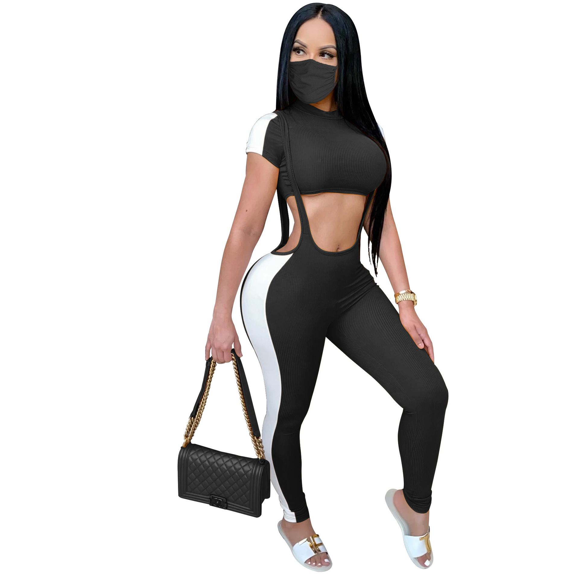 Designer 2023 pant women wear with strap leggings open waist jacket fashion suit mask included Recommend
