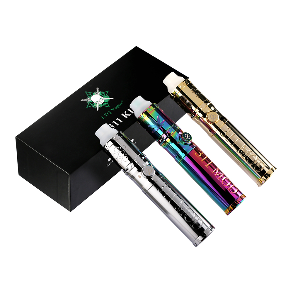 

Original LTQ Vapor 311 Kit With Mod Atomizer Dry Herb Wax Vaporizer Device Vape Pen Kits Water Pipe Adapter Brush Dab Coil Head gf