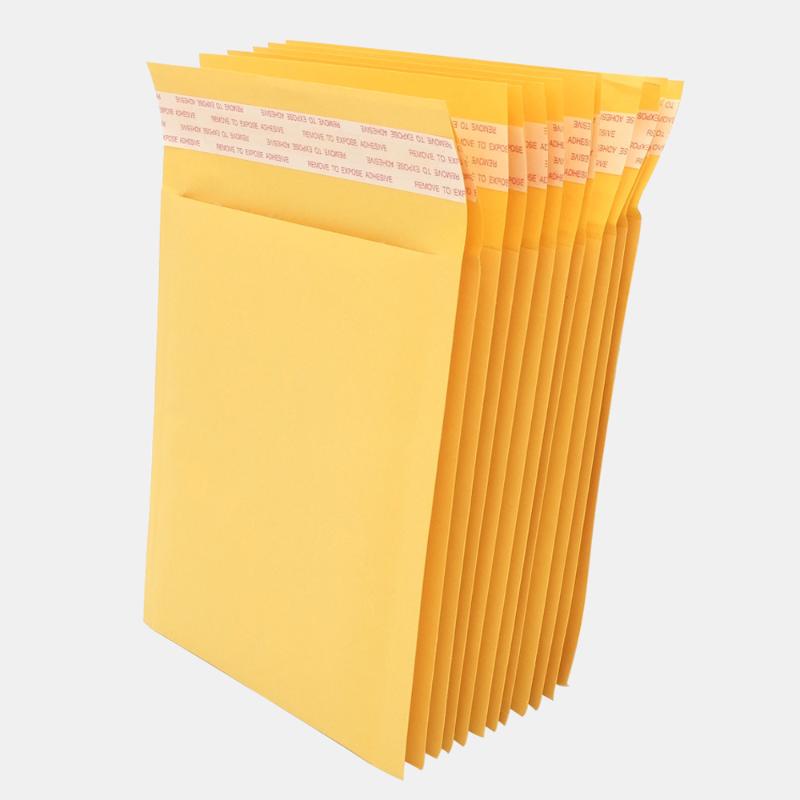 Multi-size Yellow Kraft Bubble Bags 40pcs Bubble Mailers Padded Envelopes Storage Shipping Bag Self Seal Courier Bag Mailing