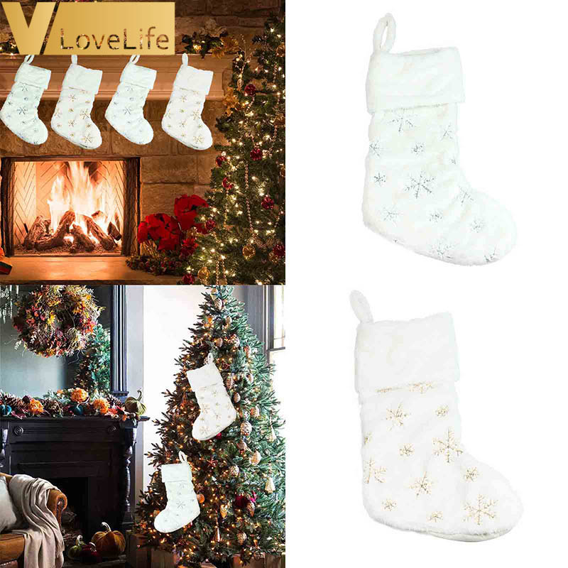 Snowflake Candy Socks Luxury Faux Fur Christmas Socks Candy Gift Bag Hanging Rings Christmas Tree Fireplace Decorations
Snowflake Candy Socks Luxury Faux Fur Christmas Socks Candy Gift Bag Hanging Rings Christmas Tree Fireplace Decorations