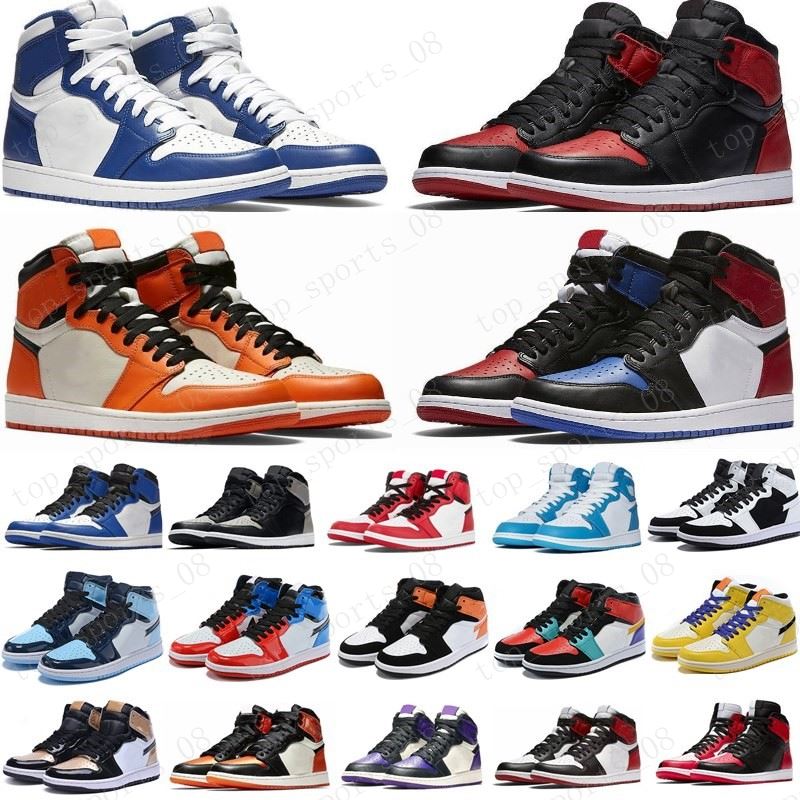 hot 1 high OG basketball shoes 1s Royal black Toe pine green black court purple white UNC Patent men women stylist sneakers trainers, Box
hot 1 high OG basketball shoes 1s Royal black Toe pine green black court purple white UNC Patent men women stylist sneakers trainers, Box