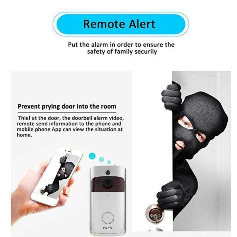 Original Official EKEN V5 Video Doorbell Smart Wireless WiFi Security Door Bell Visual Recording