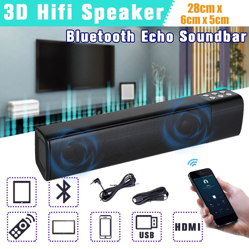 S2028 portable 10W TV Sound Bar Wired and Wireless Bluetooth Home Surround SoundBar for PC Theater TV Speaker black USB HIFI
S2028 portable 10W TV Sound Bar Wired and Wireless Bluetooth Home Surround SoundBar for PC Theater TV Speaker black USB HIFI