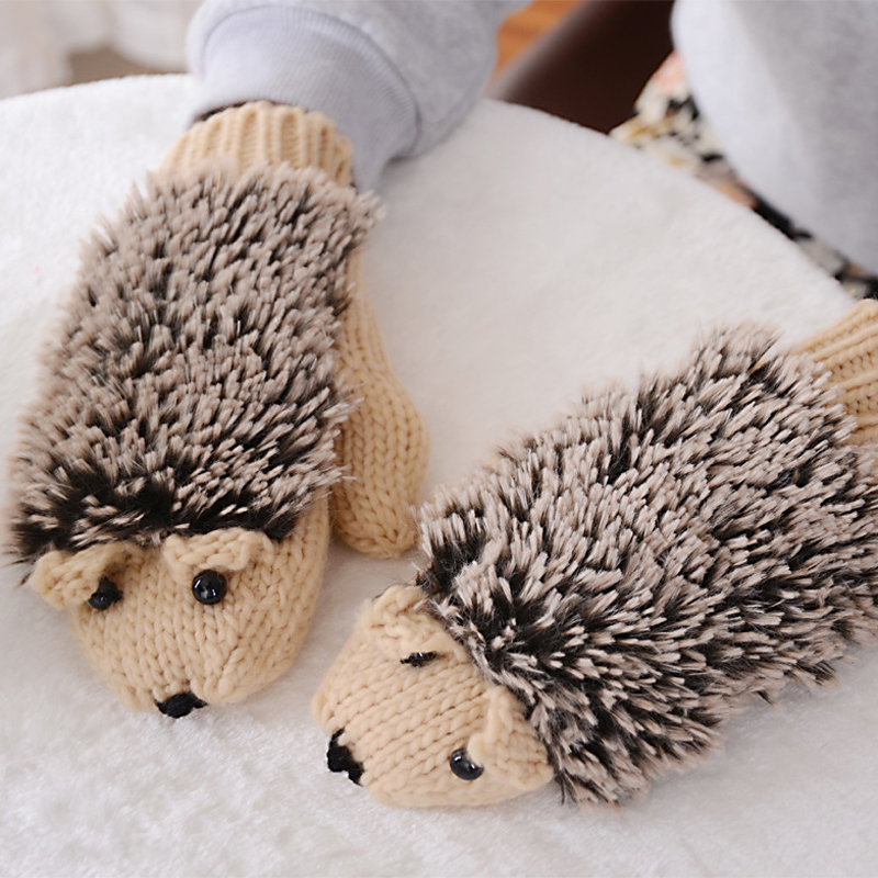 1 Pair Woman New Cute Novelty 3D Adorable Cartoon Winter Gloves Girls Knit Warm Soft Fluffy Hedgehog 5 Colors Wrist Mittens
1 Pair Woman New Cute Novelty 3D Adorable Cartoon Winter Gloves Girls Knit Warm Soft Fluffy Hedgehog 5 Colors Wrist Mittens