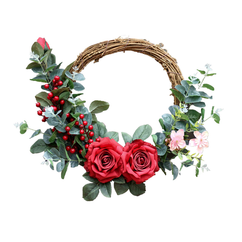 Handmade Simulation Rose Wreath Door Hanging Wreath Artificial Flowers Garland Wedding Party Decor Home Wall Decoration, Red
Handmade Simulation Rose Wreath Door Hanging Wreath Artificial Flowers Garland Wedding Party Decor Home Wall Decoration, Red