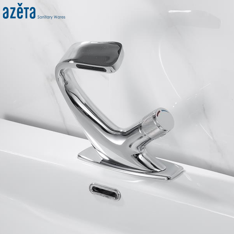 Azeta New Design Brass Chrome Curved Bathroom Sink Faucet Deck Mounted Water Tap Single Handle Basin Waterfall Faucet AT7816
Azeta New Design Brass Chrome Curved Bathroom Sink Faucet Deck Mounted Water Tap Single Handle Basin Waterfall Faucet AT7816
