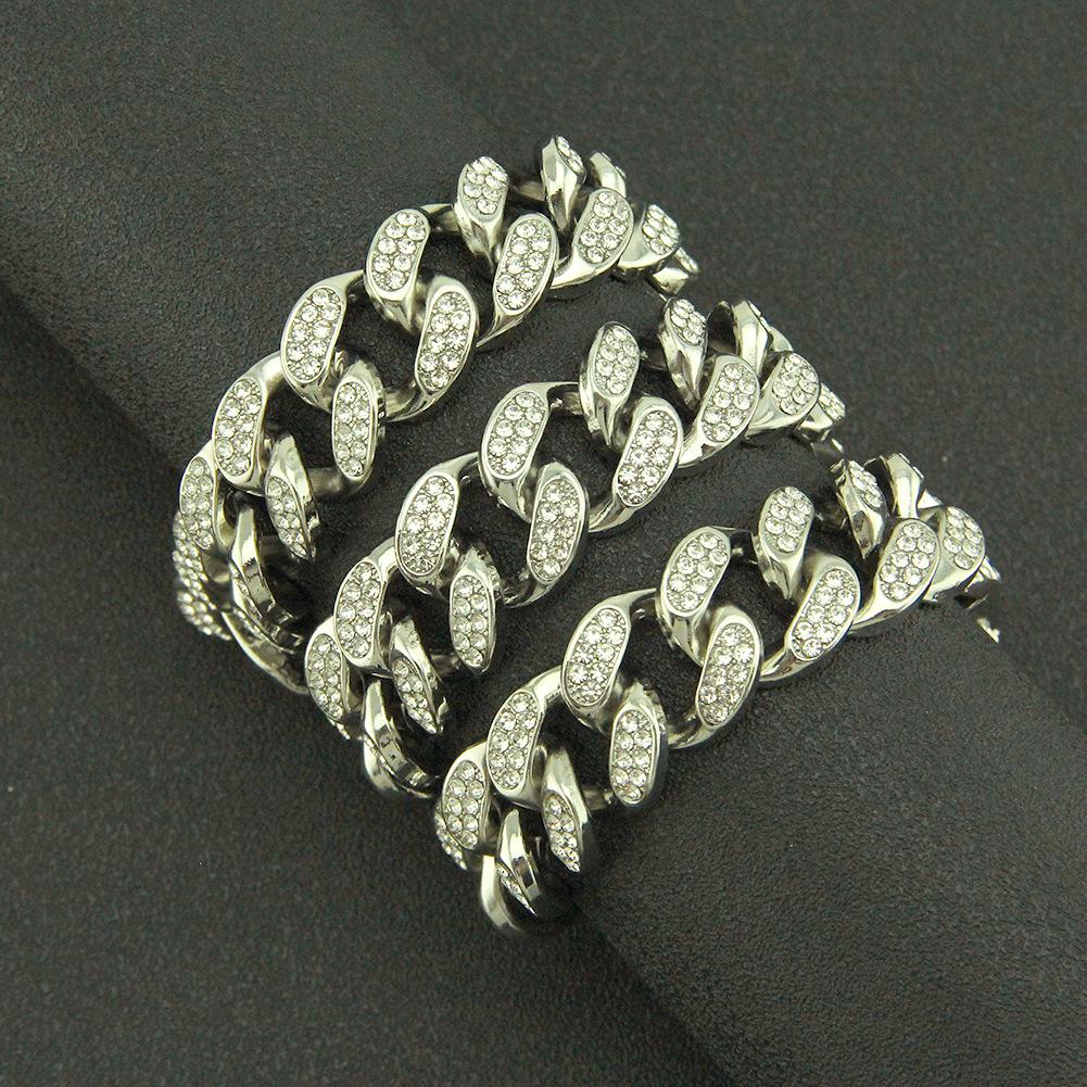 20mm New Fashion Hip Hop Mens Gold Bling Diamond Cuban Link Chain Necklace Choker Masculina Bijoux Jewelry Heavy Miami Curb Chains for Men