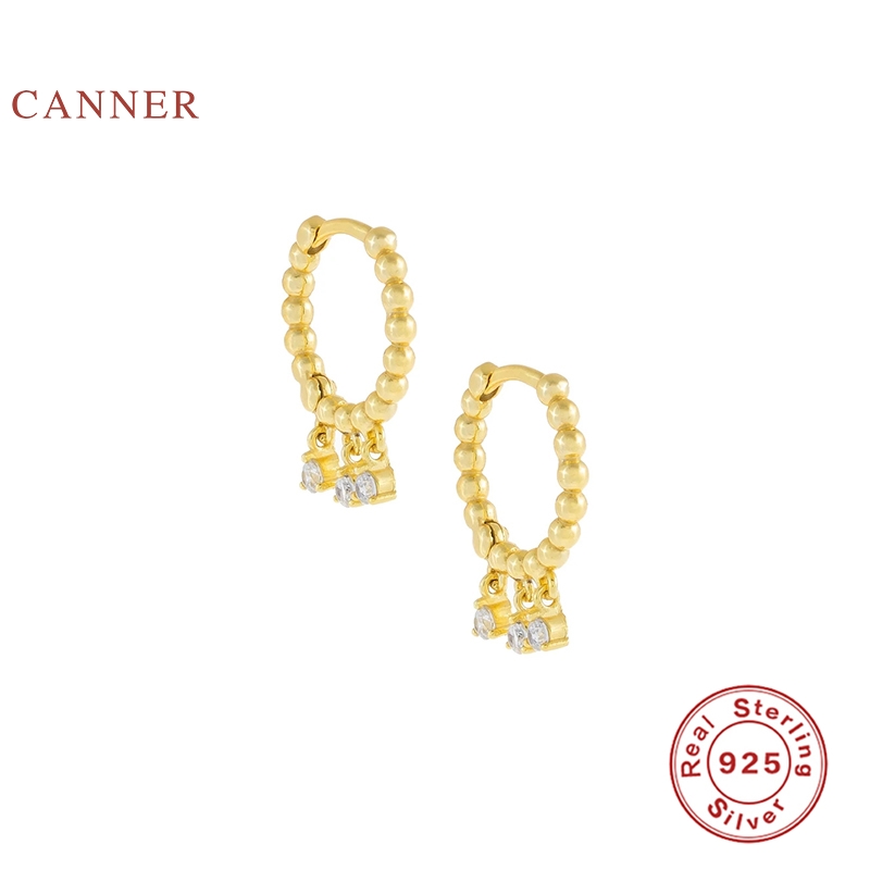 CANNER Three Zircons 925 Sterling Silver Earrings Earrings Hoops For Women Jewelry Aretes De Mujer Women
CANNER Three Zircons 925 Sterling Silver Earrings Earrings Hoops For Women Jewelry Aretes De Mujer Women