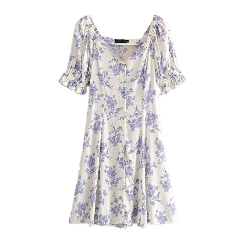 2020 New summer women dress printed short sleeves V-neck Knee Dress elegant Femme Robe Ropa Mujer Vestidos
2020 New summer women dress printed short sleeves V-neck Knee Dress elegant Femme Robe Ropa Mujer Vestidos