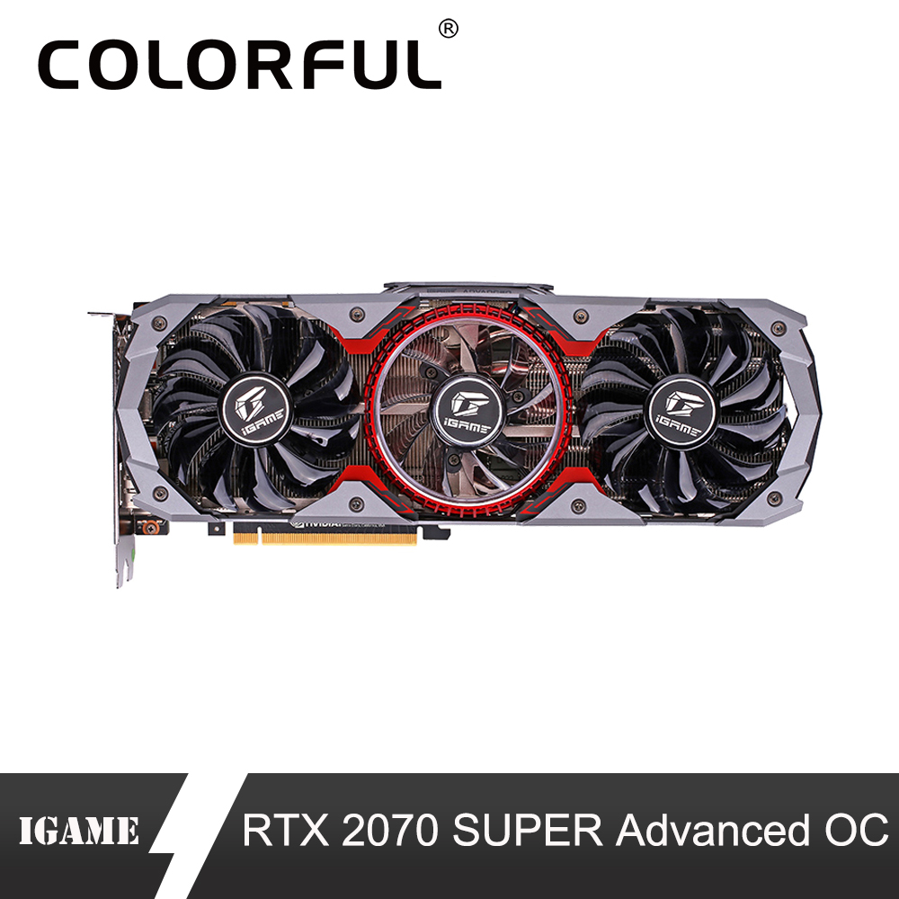 

Colorful GeForce RTX 2070 SUPER Graphic Card Advanced OC GPU GDDR6 8G iGame Video 1605/1770Mhz Support SLI For Gaming PC