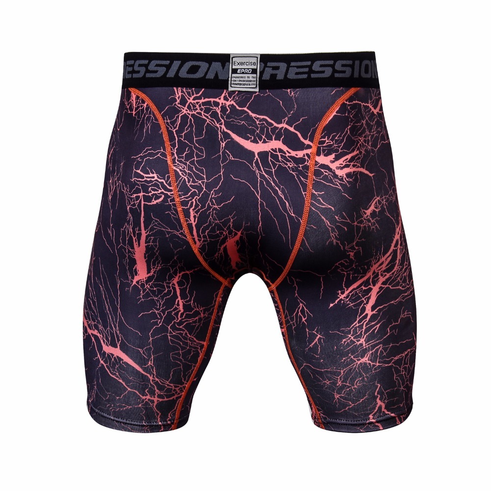 Fashion Fitness Compression Shorts Men Solid High Elasticity Skinny Base Layer Short Pants MMA Bodybuilding Men Shorts MX200815