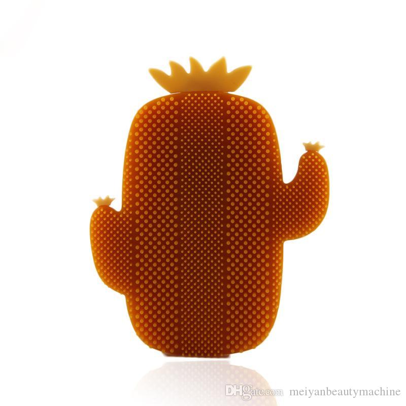 Fashion Cactus Silicone Beauty Massage Washing Pad Facial Exfoliating Blackhead cute Face Brush Tool Soft Deep Cleaning Skin Care