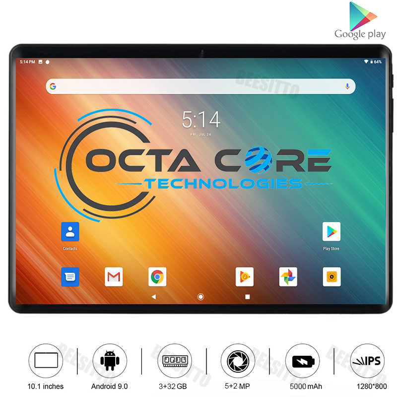 2020 Tablets 10 Inch Dual SIM 4G LTE 5G WiFi 3GB RAM 32GB ROM Android 9.0 Tablet PC Octa-Core 5MP Bluetooth GPS Unlock Computer, Black
2020 Tablets 10 Inch Dual SIM 4G LTE 5G WiFi 3GB RAM 32GB ROM Android 9.0 Tablet PC Octa-Core 5MP Bluetooth GPS Unlock Computer, Black