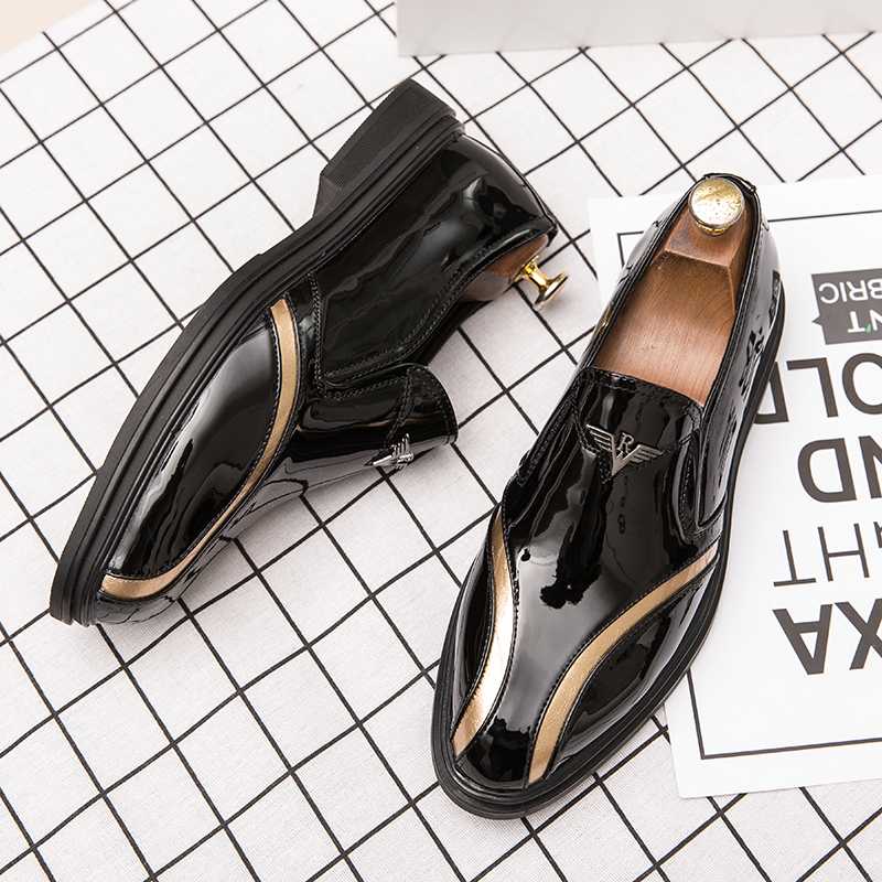 Men Flat Black Golden Formal Fashion Formal Shoe PU Leather Casual Men Shoes for Man Dress Shoes 2020 New Wedding Footwear, All black
Men Flat Black Golden Formal Fashion Formal Shoe PU Leather Casual Men Shoes for Man Dress Shoes 2020 New Wedding Footwear, All black