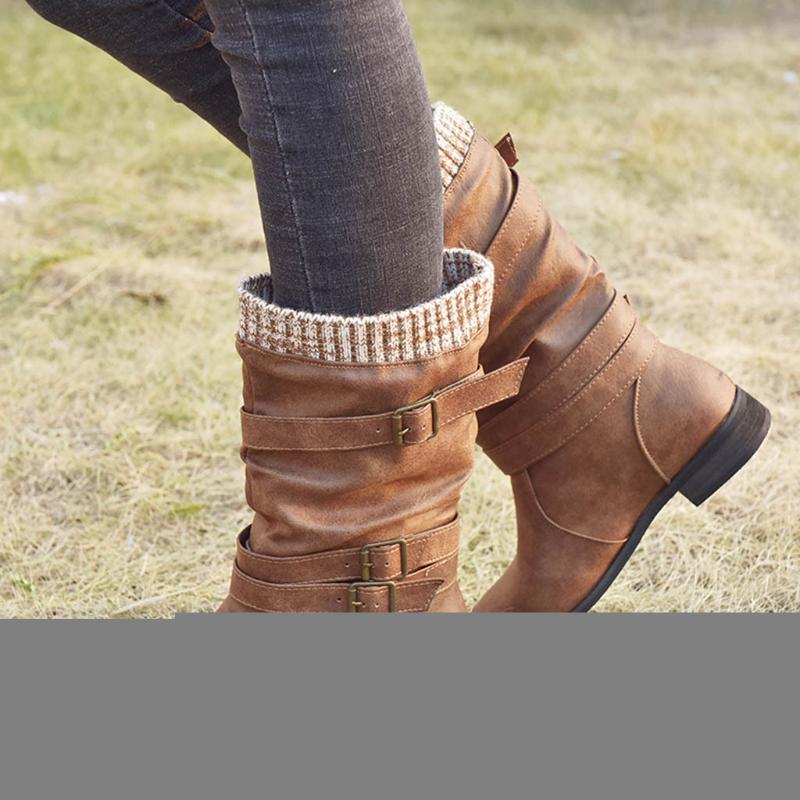 Women Boots Winter Warm Booties Woman Mid-Calf Boots Brown Back LaceUp Design Solid Color Low Heels Shoes Botas Mujer 2020, Bw
Women Boots Winter Warm Booties Woman Mid-Calf Boots Brown Back LaceUp Design Solid Color Low Heels Shoes Botas Mujer 2020, Bw