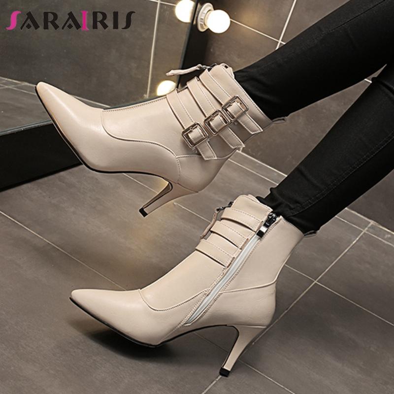 SARAIRIS Big Size 34-43 Female Autumn Office Boots Ankle Boots Women Pointed Toe Thin High Heels Zip Buckle Shoes Woman, Army green
SARAIRIS Big Size 34-43 Female Autumn Office Boots Ankle Boots Women Pointed Toe Thin High Heels Zip Buckle Shoes Woman, Army green