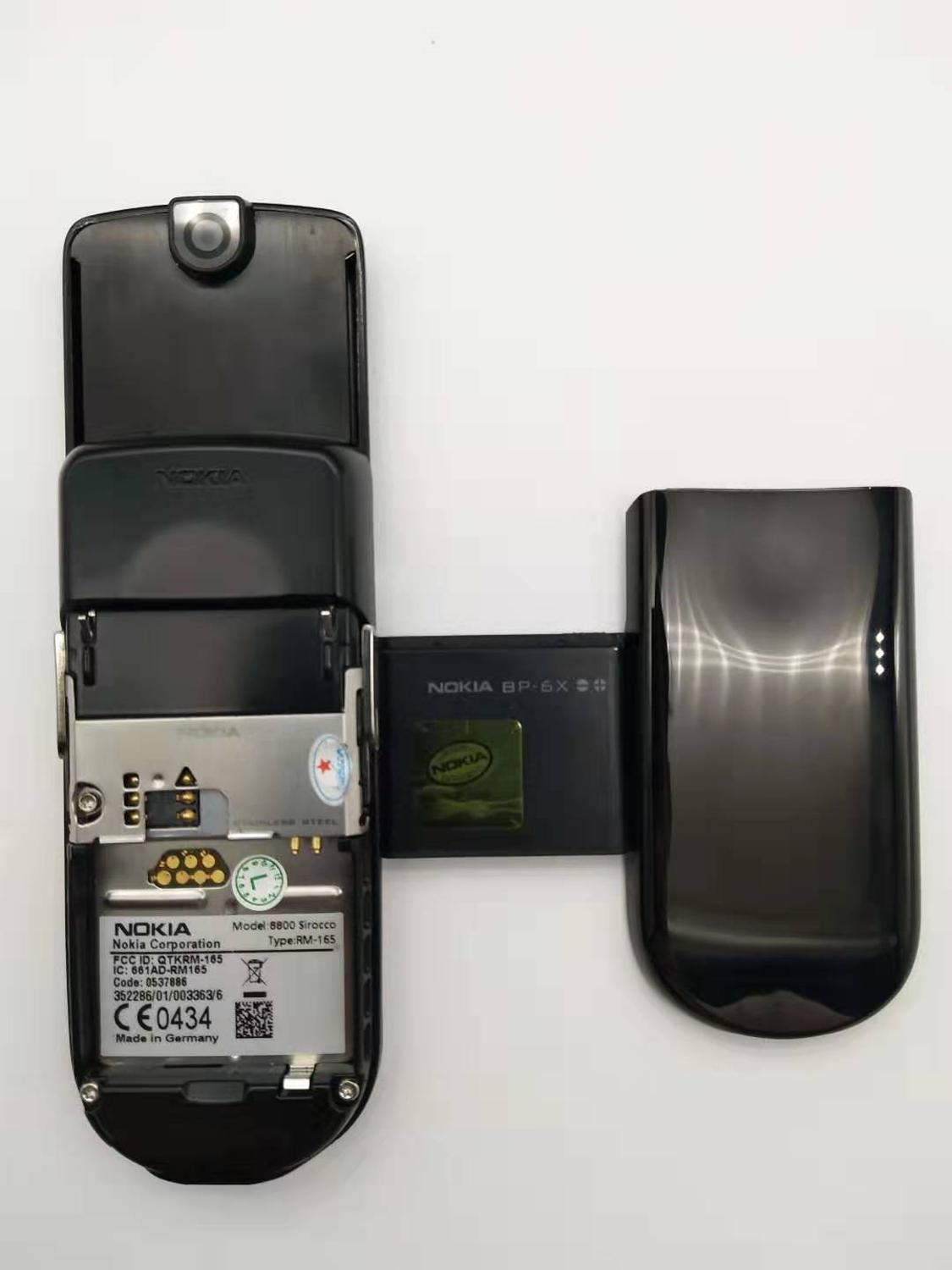 Original Nokia 8800 sirocco 128MB phones English / Russian keyboard GSM FM Bluetooth Phone Gold Silver Black