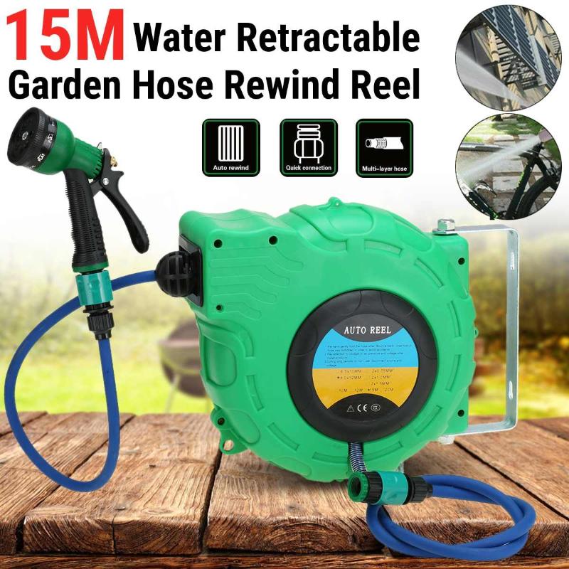 8x12x15M Wall Mounted Automatic Reel Retractable Garden Hose Pipe Reel Water Outdoor Spray Water Garage Tool Car Cleaning Tools, As pic
8x12x15M Wall Mounted Automatic Reel Retractable Garden Hose Pipe Reel Water Outdoor Spray Water Garage Tool Car Cleaning Tools, As pic