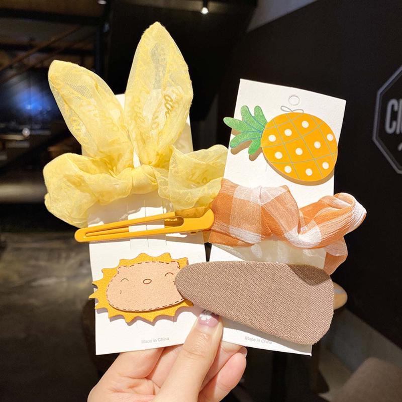 3 pcs/set Korean Hair Clip Cute Cartoon Animal Fruit Hair Ornament Lattice Large Intestine Ring Kid Sweet Accessories, Blue
3 pcs/set Korean Hair Clip Cute Cartoon Animal Fruit Hair Ornament Lattice Large Intestine Ring Kid Sweet Accessories, Blue