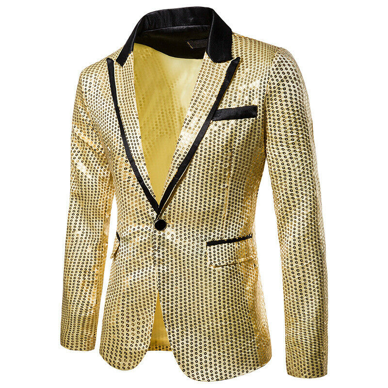 Men Hot Shiny Gold Sequin Glitter Embellished Blazer Jacket Nightclub Blazer Wedding Party Suit Jacket Stage Singers Clothes, Red
Men Hot Shiny Gold Sequin Glitter Embellished Blazer Jacket Nightclub Blazer Wedding Party Suit Jacket Stage Singers Clothes, Red