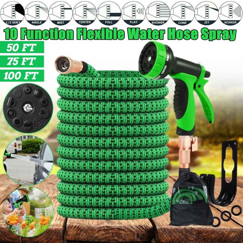 Upgraded Expandable Garden Water Hose+10 Function Spray Nozzle for watering plants cleaning the yard washing Car 50/75/100FT, As pic
Upgraded Expandable Garden Water Hose+10 Function Spray Nozzle for watering plants cleaning the yard washing Car 50/75/100FT, As pic