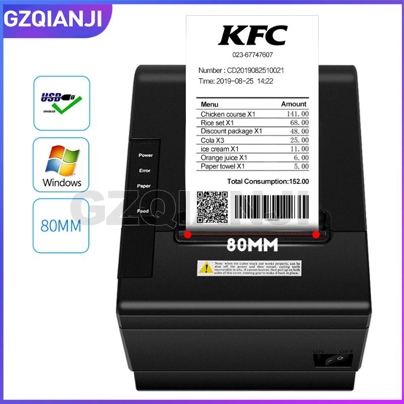 80mm Thermal Receipt Printers Bill Printer With Automatic cutter For Kitchen USB/Ethernet Port Shop Restaurant Windows Drive
80mm Thermal Receipt Printers Bill Printer With Automatic cutter For Kitchen USB/Ethernet Port Shop Restaurant Windows Drive