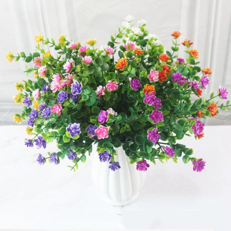 21 Heads Lotus Plastic Flower With Eucalyptus Leaves Artificial Flower Bouquet For Home Decoration Plant Wall Garden Decor
21 Heads Lotus Plastic Flower With Eucalyptus Leaves Artificial Flower Bouquet For Home Decoration Plant Wall Garden Decor