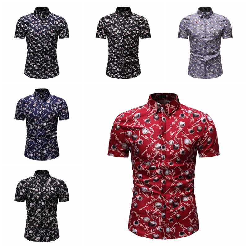 2020New Summer Men's Hawaiian Print Short-Sleeved Shirt Plus-Size Fashion Shirt, Hz02navy blue
2020New Summer Men's Hawaiian Print Short-Sleeved Shirt Plus-Size Fashion Shirt, Hz02navy blue