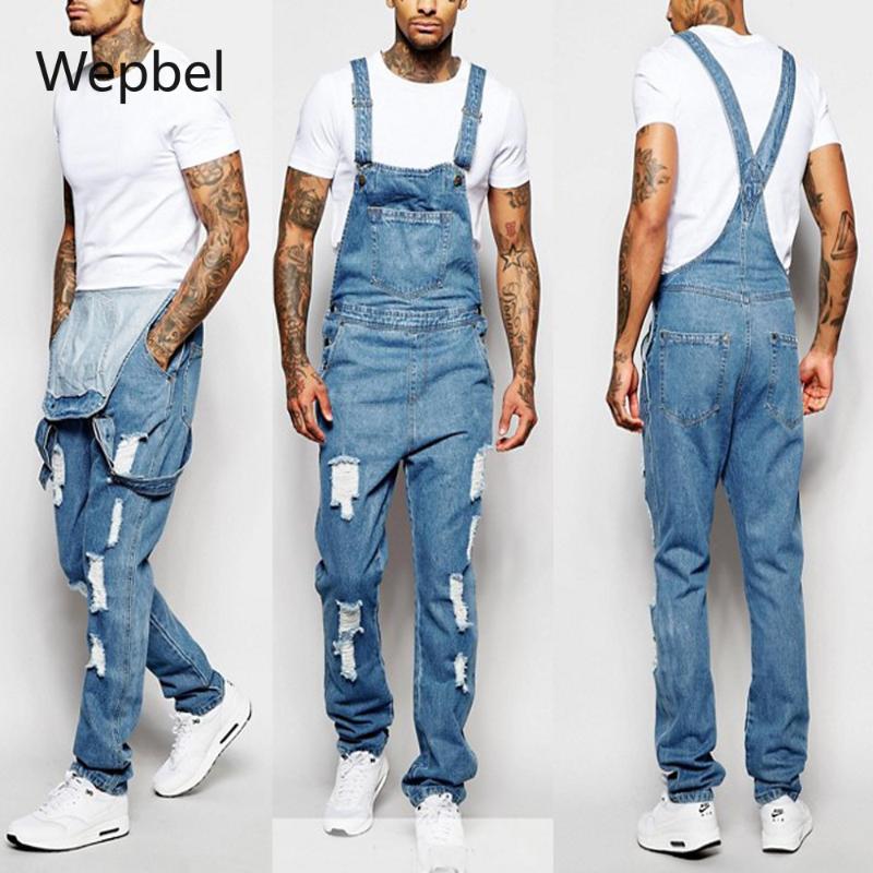 WEPBEL Fashion Men' Jeans Plus Size Strap Denim Rompers Ripped Jeans Trousers Plus Size Denim Pants Casual Jumpsuits, Blue
WEPBEL Fashion Men' Jeans Plus Size Strap Denim Rompers Ripped Jeans Trousers Plus Size Denim Pants Casual Jumpsuits, Blue