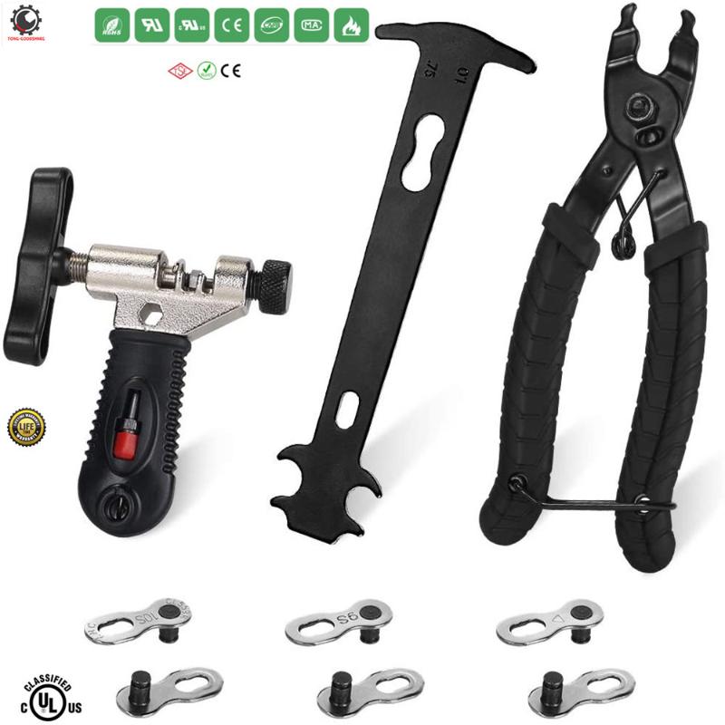 Bicycle Chain Repair Tool Kit,Cycling Bike Master Link Pliers Splitter Cutter Chain Wear Indicator Checker Reusable Connector
Bicycle Chain Repair Tool Kit,Cycling Bike Master Link Pliers Splitter Cutter Chain Wear Indicator Checker Reusable Connector