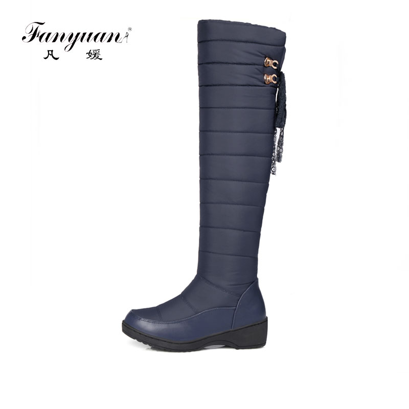 Fanyuan Women Over The Knee Boots Winter Snow Boots Lace Up Platform Round Toe low heel Shoes Winter Warm Size 35- 44, Black
Fanyuan Women Over The Knee Boots Winter Snow Boots Lace Up Platform Round Toe low heel Shoes Winter Warm Size 35- 44, Black