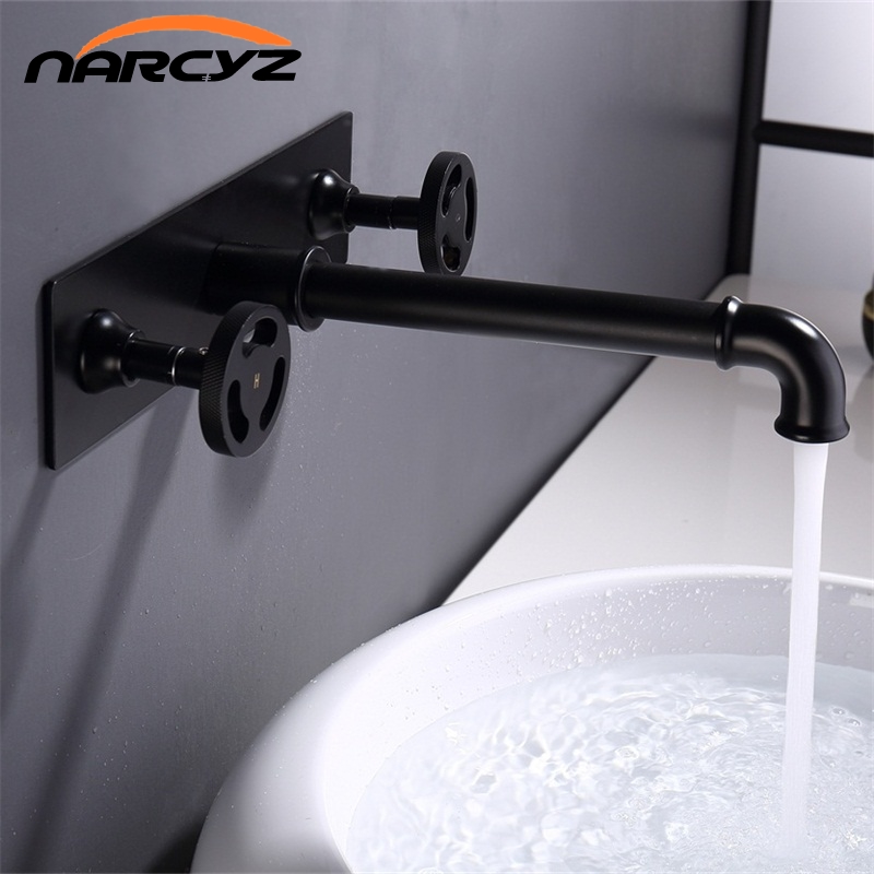 Basin Faucet Industrial Style Matte Black Color Bathroom Sink Faucets Wall 3 Holes Double Handle Hot And Cold Water Tap XR8259
Basin Faucet Industrial Style Matte Black Color Bathroom Sink Faucets Wall 3 Holes Double Handle Hot And Cold Water Tap XR8259