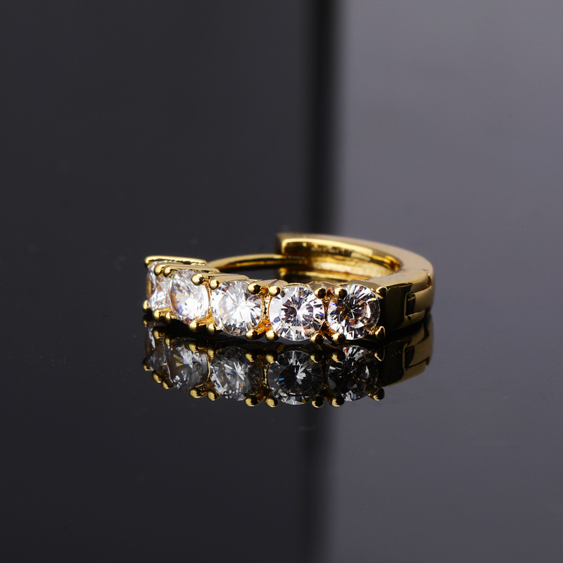 Men Women Earrings Hoop Huggie Luxury Designer Jewelry Hip Hop Gold Silver Fashion Earings Iced Out Diamond Earring orecchini firm