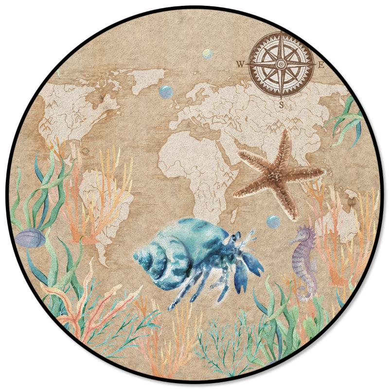 Kraft Coral Rudder Starfish Shell Printed Large Round Carpets For Living Room Bedroom Area Rugs Soft Home Decor Rug Kitchen Mats, As pic
Kraft Coral Rudder Starfish Shell Printed Large Round Carpets For Living Room Bedroom Area Rugs Soft Home Decor Rug Kitchen Mats, As pic