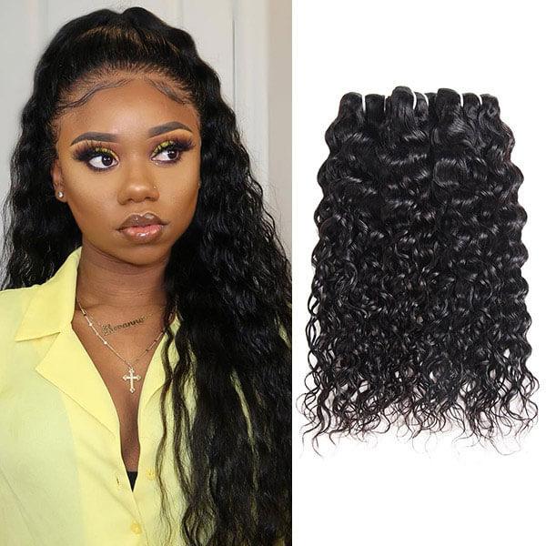 ISHOW 3 Bundles 8-38 inch Deep Loose Brazilian Human Hair Bundles Yaki Straight Deep Curly Body Water Straight Color Virgin Hair Extensions