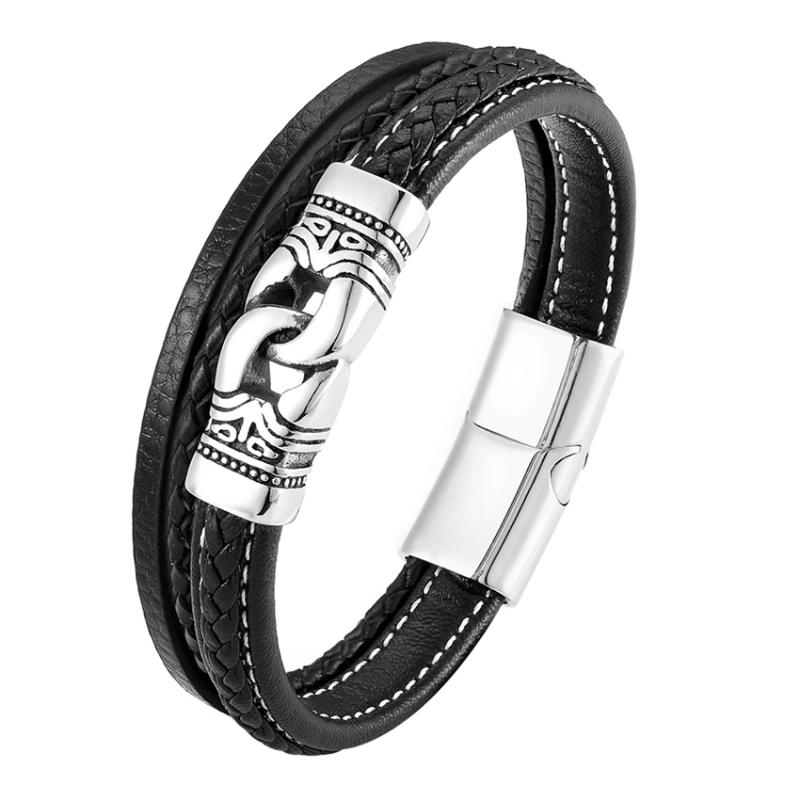 Fashion Punk Leather Bracelet Double Layer Steel Gold color Stainless Steel Magnetic Button For Men Unisex Accessories Jewelry
Fashion Punk Leather Bracelet Double Layer Steel Gold color Stainless Steel Magnetic Button For Men Unisex Accessories Jewelry