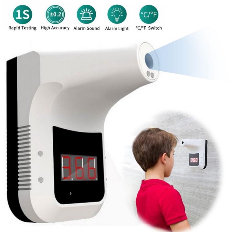 TCT Useful Wall Column Type Infrared Thermometer K3 for School Station Shopping Mall Body Temperature Alarm Thermometer
