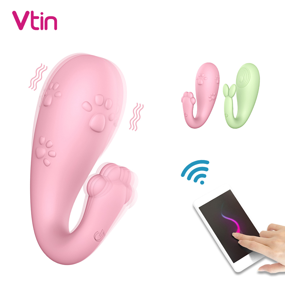 8 Fréquence Vibrator pour les femmes APP Bluetooth en silicone Télécommande sans fil G-Spot Massage pour adultes Jeu Sextoys pour femmes T200815