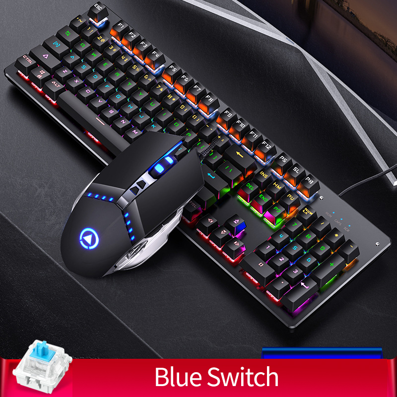 Gaming Mechanical Keyboard 104 keys usb Wired keyboard blue/brown/black switch Backlit and mouse For Game Laptop PC
Gaming Mechanical Keyboard 104 keys usb Wired keyboard blue/brown/black switch Backlit and mouse For Game Laptop PC