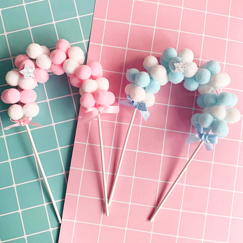 Hot Sale Pink Blue Soft Pompom Cloud Cake Topper Baby Shower Birthday DIY Cake Top Flags Decoration Festival Party Supplies
Hot Sale Pink Blue Soft Pompom Cloud Cake Topper Baby Shower Birthday DIY Cake Top Flags Decoration Festival Party Supplies