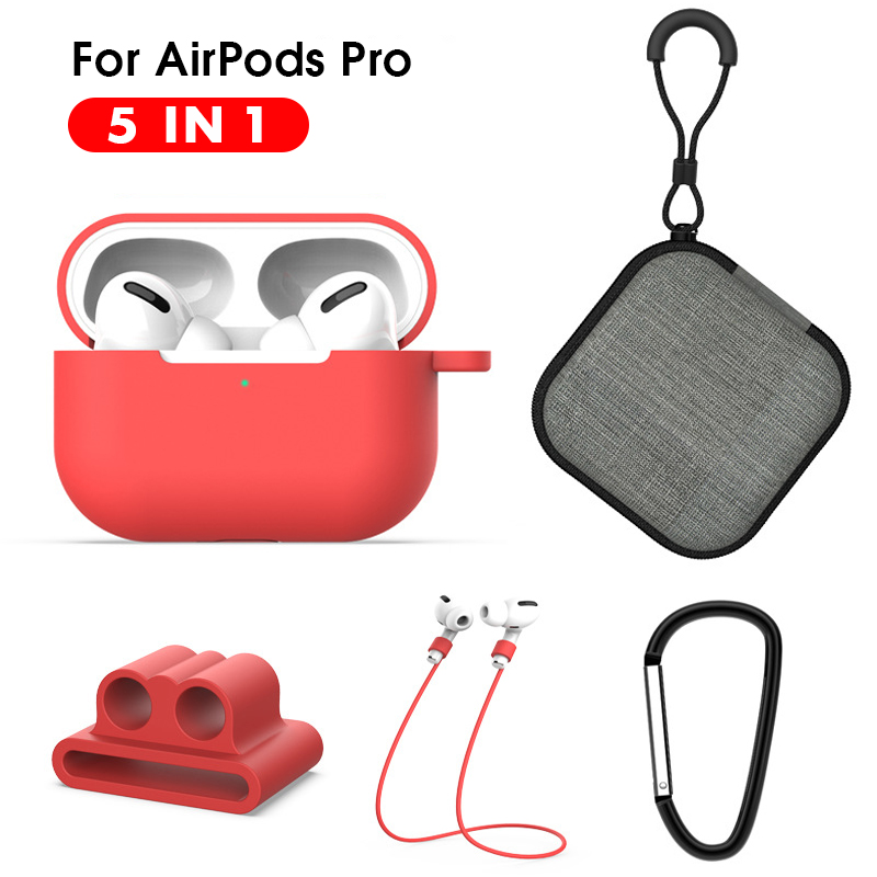 5 IN 1 Protective Case For Air pods Pro Soft Silicone Lanyard Carabiner Earphones Case for Airpods 3 pro Accessories Storage Box
5 IN 1 Protective Case For Air pods Pro Soft Silicone Lanyard Carabiner Earphones Case for Airpods 3 pro Accessories Storage Box