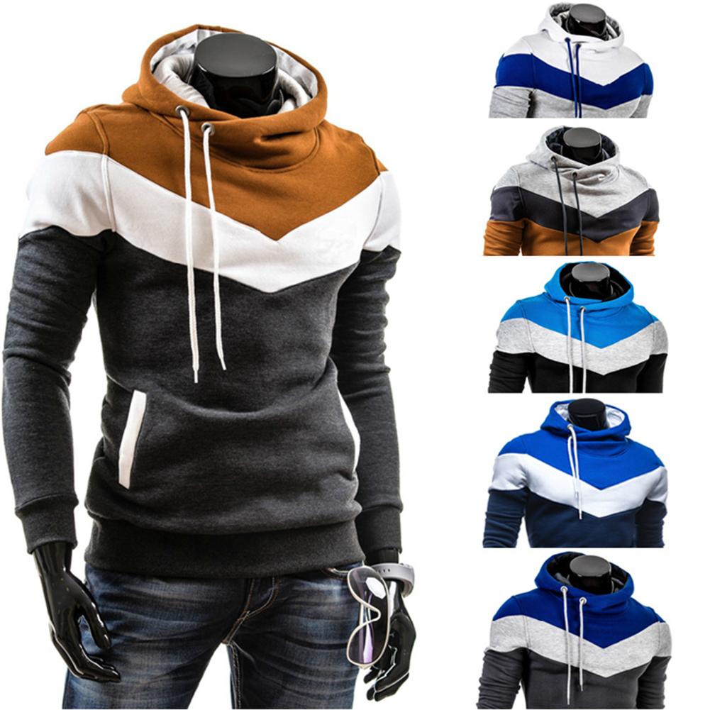 Fashion Men Color Block Patchwork Hooded Long Sleeve Pullover Hoodie Sweatshirt Autumn and winter men's clothing, Black
Fashion Men Color Block Patchwork Hooded Long Sleeve Pullover Hoodie Sweatshirt Autumn and winter men's clothing, Black