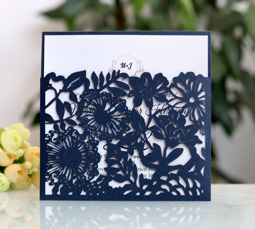 Elegant Square Hollow Flower Invitation Card Laser Cut Pocket Wedding Invitation Cards Business Decor Party Supplies
Elegant Square Hollow Flower Invitation Card Laser Cut Pocket Wedding Invitation Cards Business Decor Party Supplies