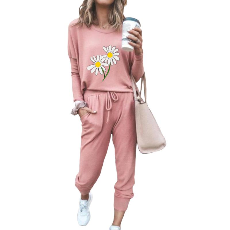 Women´s Top, Lace-up Jogger Pants Suit, Round Collar Loose Elastic Home Wear Flower Printed Running Clothes, Blue
Women´s Top, Lace-up Jogger Pants Suit, Round Collar Loose Elastic Home Wear Flower Printed Running Clothes, Blue