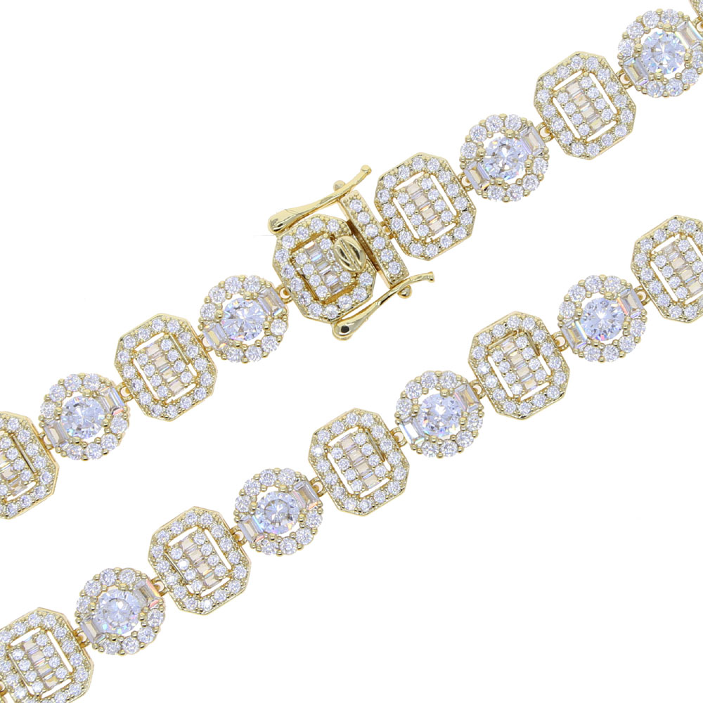 41cm Goth Chains Tennis Necklace Zirconia Stones Chain Necklaces For Women Engagement Wedding Party Choker Jewelry Accessory Halloween gifts